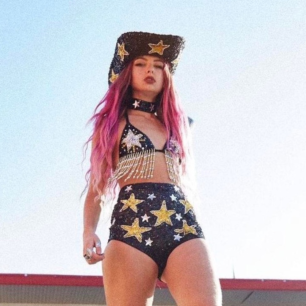 Easy Tiger Galaxy Sequin Bra Top